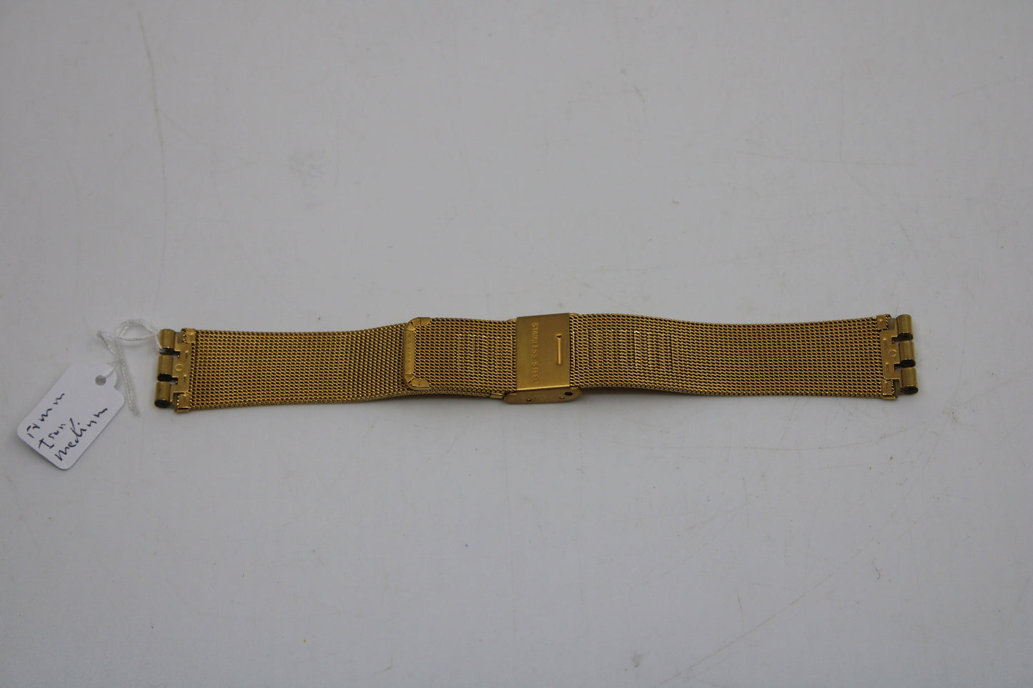 1999, Vintage Swatch Irony Gents Strap, 'Wavesong', YLG112M, 17mm, New Old Stock, golden strap
