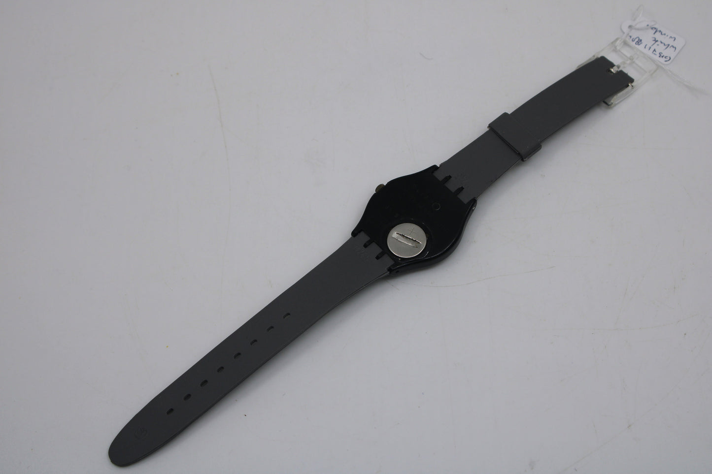 1988 Vintage Gents Swatch 'White Window' GB711, in a nice, used condition, working 100% with non-original strap