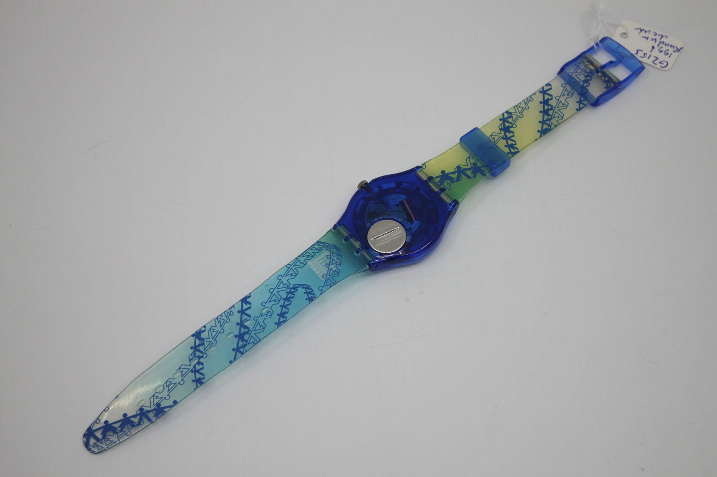 1996, Vintage Gents Swatch, 'Rund Um Die Uhr' GZ153, No box, NEW OLD STOCK, Never Worn, working 100% original strap