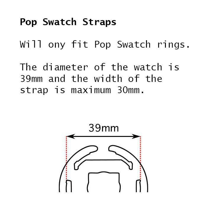 1991 Vintage Pop Swatch Strap + Ring, 'Raffles', PWK140, PopSwatch, MINT condition