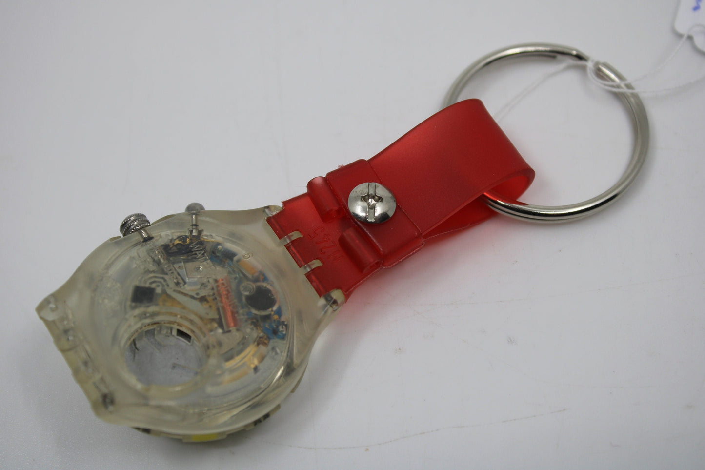 Unique, Vintage Swatch Keychain, SDK907, 1996, 'Walk On', made from recycled, NON-working Scuba Swatch watch