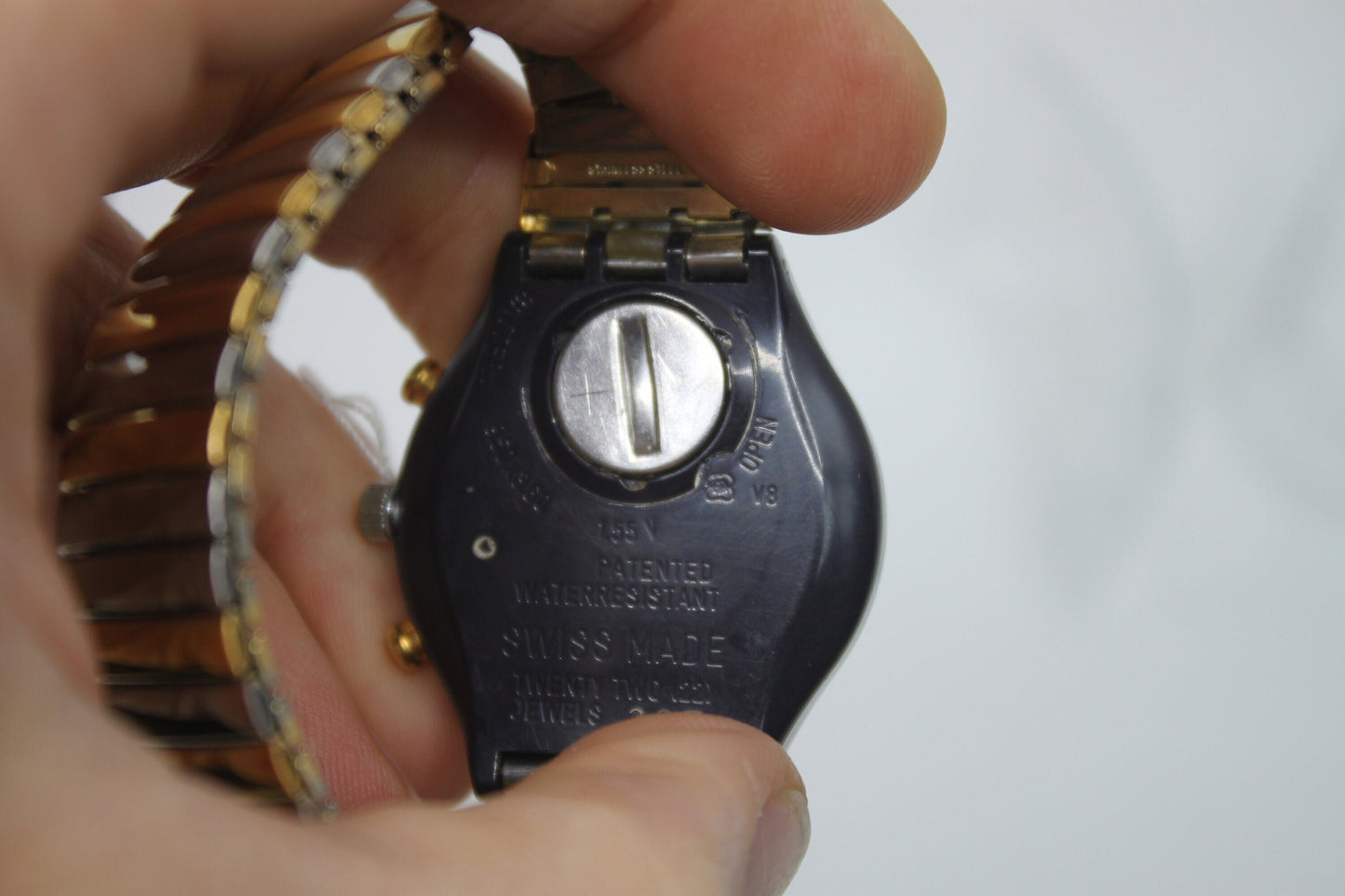 1993, Vintage Gents Chrono Swatch, 'Alabama, SCN105, NO box, Clock 100% Working - Chrono NOT Working, New Strap