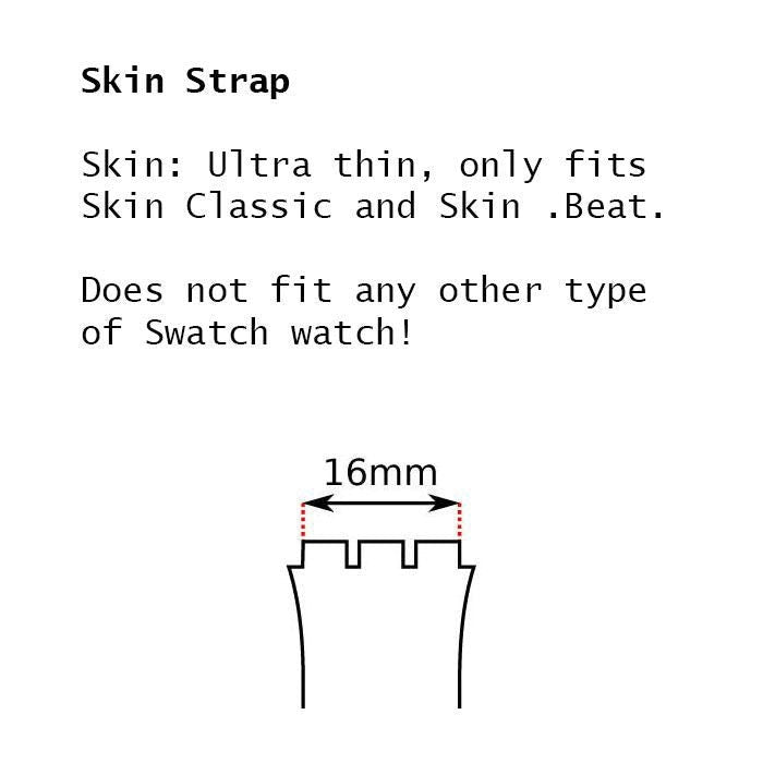 1998 New Old Stock vintage 'Filigrano' 1998 SFB103 Skin Swatch strap, Black