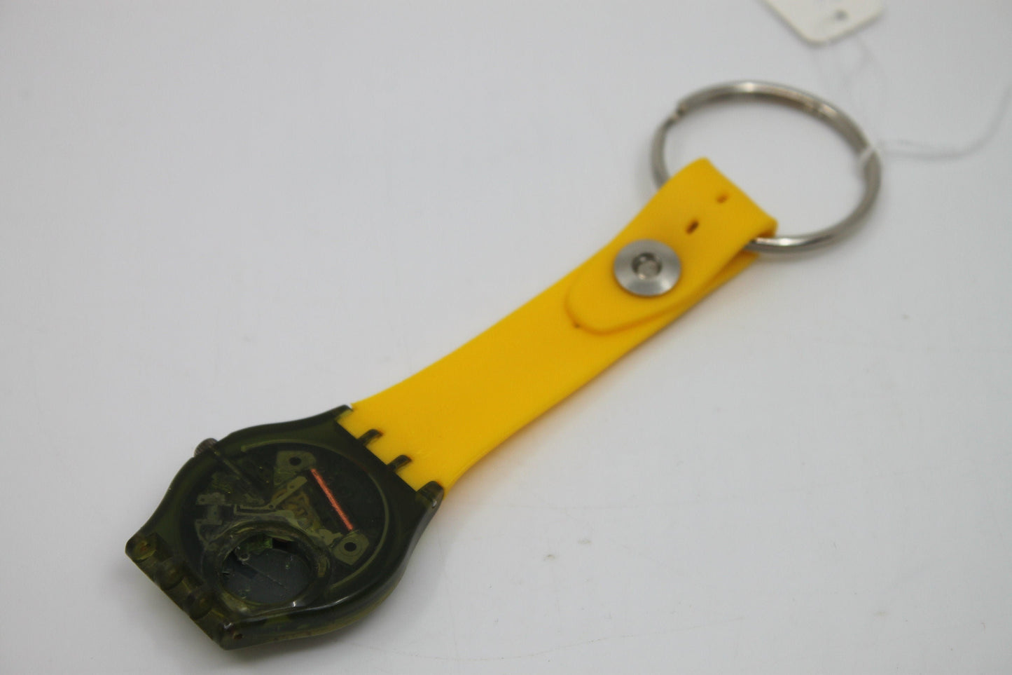 Unique, Vintage Swatch Keychain, GG111, 1991, 'Crash!!!', made from recycled, NON-working Gents Swatch watch