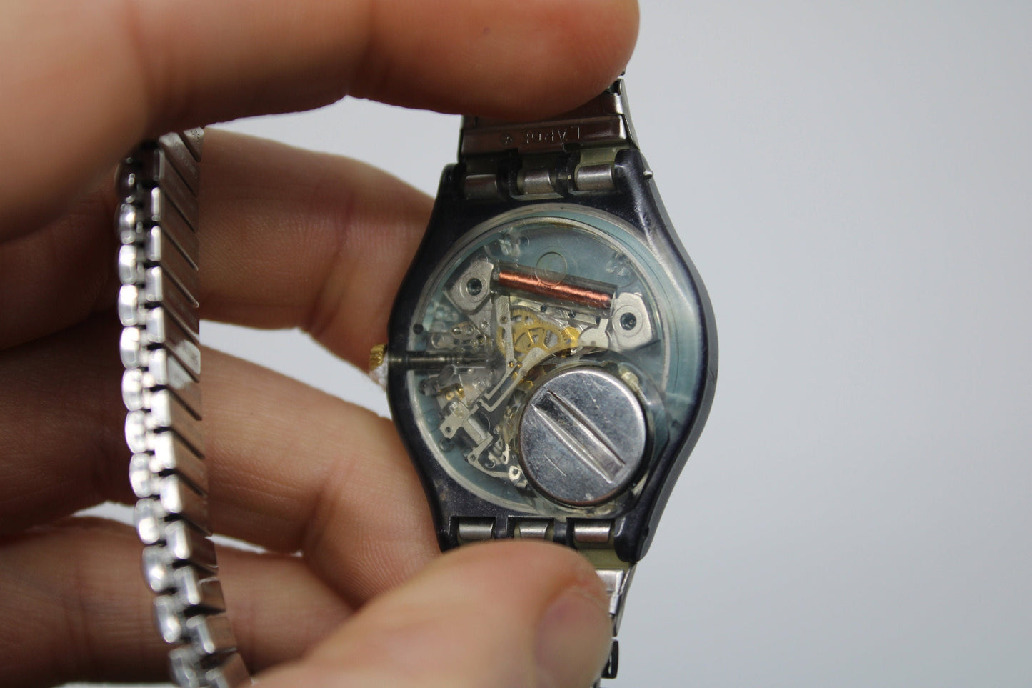 1998 Vintage Gents Swatch 'Royal Granite' GV109, Nice, Used Condition, working 100% with a NON-original, used strap