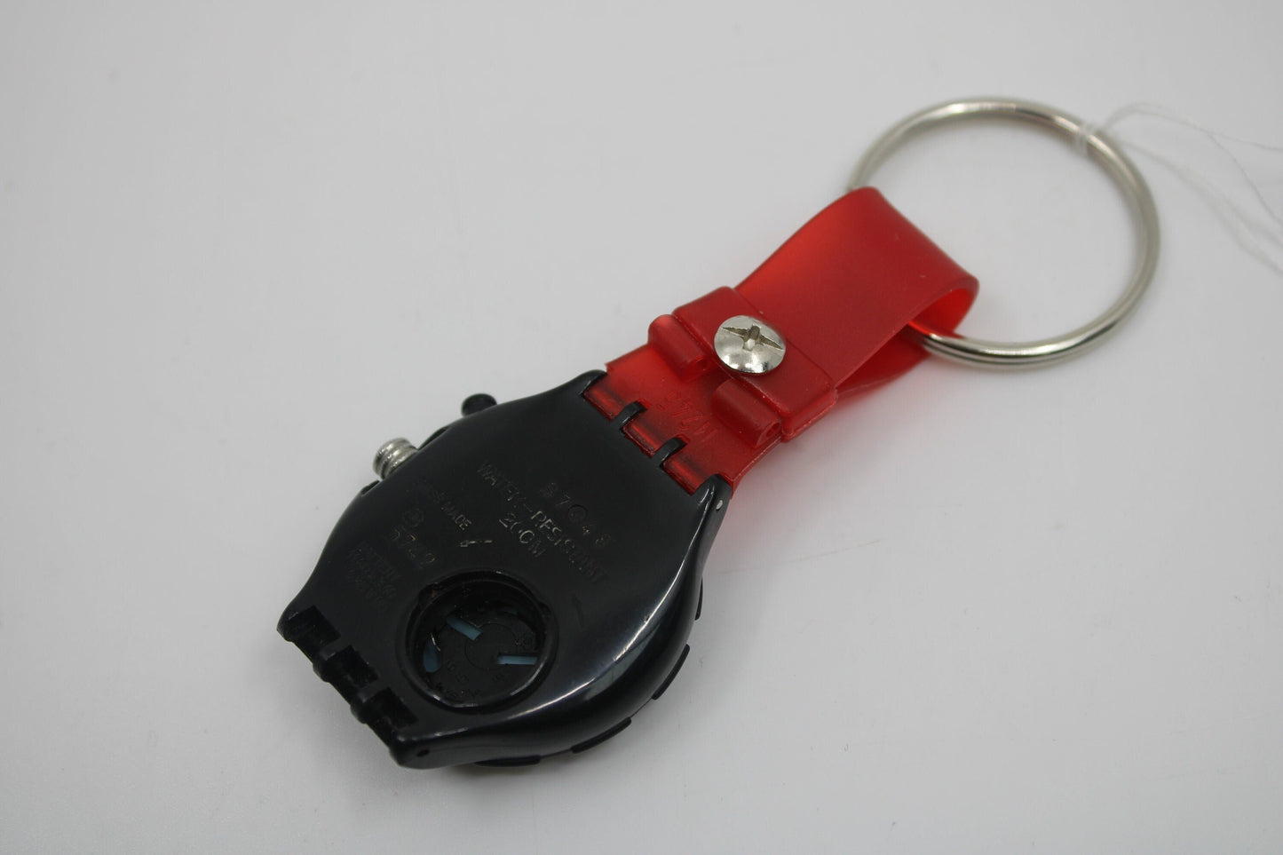 Unique, Vintage Swatch Keychain, SDB900, 1998, 'Screenbump', made from recycled, NON-working Scuba Swatch watch