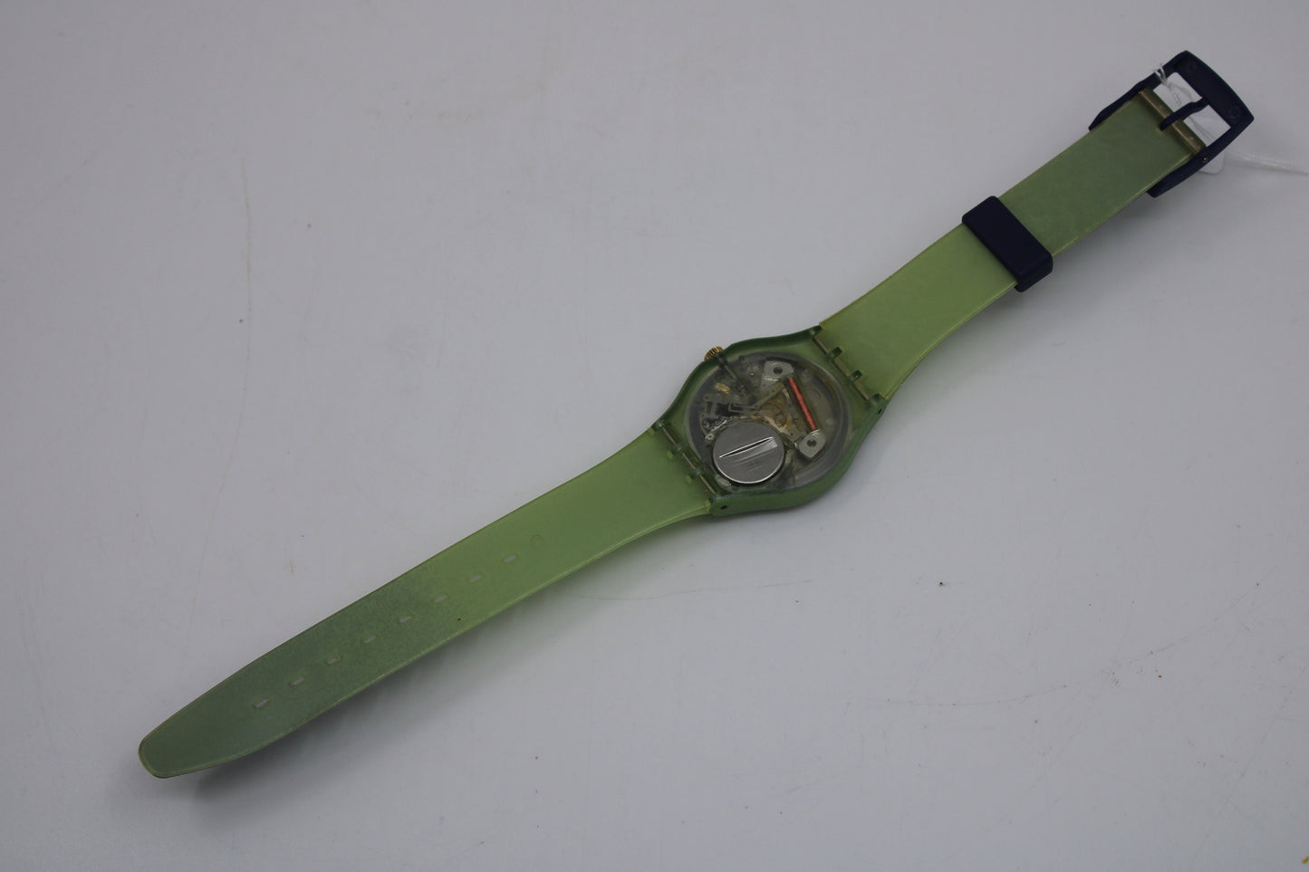 1998 Near Mint 17mm Gents Swatch, 'Pavo Real', GG706, in perfect working order!