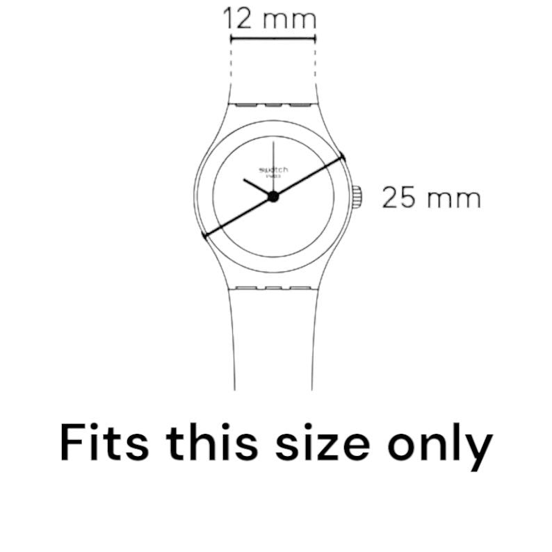 Swatch Guard Too SMALL (25mm), Never Used, for 25mm LADIES Swatch, color BLACK, Watch NoT included in Sale