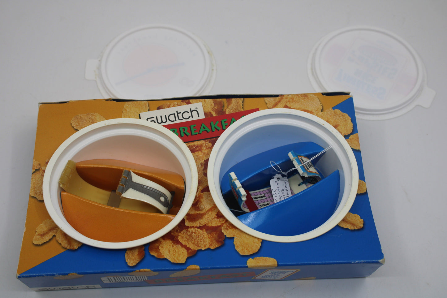 NEW OLD STOCK 1995 Swatch Breakfast Set, GZS13, Sunny Side Up GM135 and Good Morning GN156, New Silicone Straps