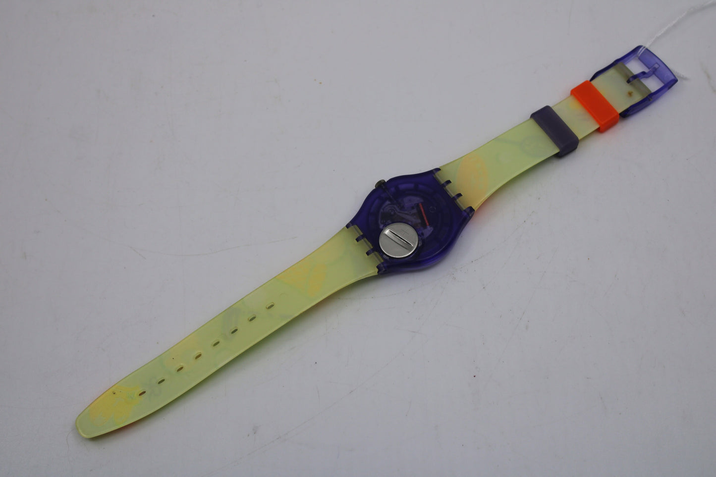 1994 NEW OLD STOCK Vintage Gents Swatch 'Cheerleader' GV107, Never Worn, working 100% with original strap