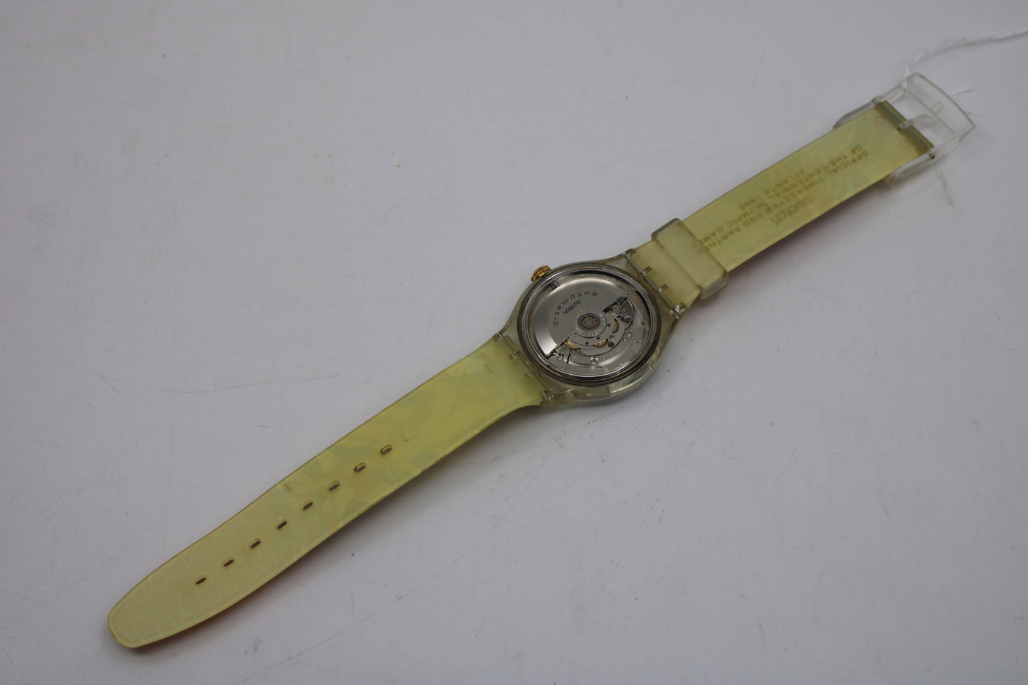 1994 Olympic 'Stockholm 1912' Vintage Gents Automatic Swatch SAZ103, good, USED condition, Original Strap