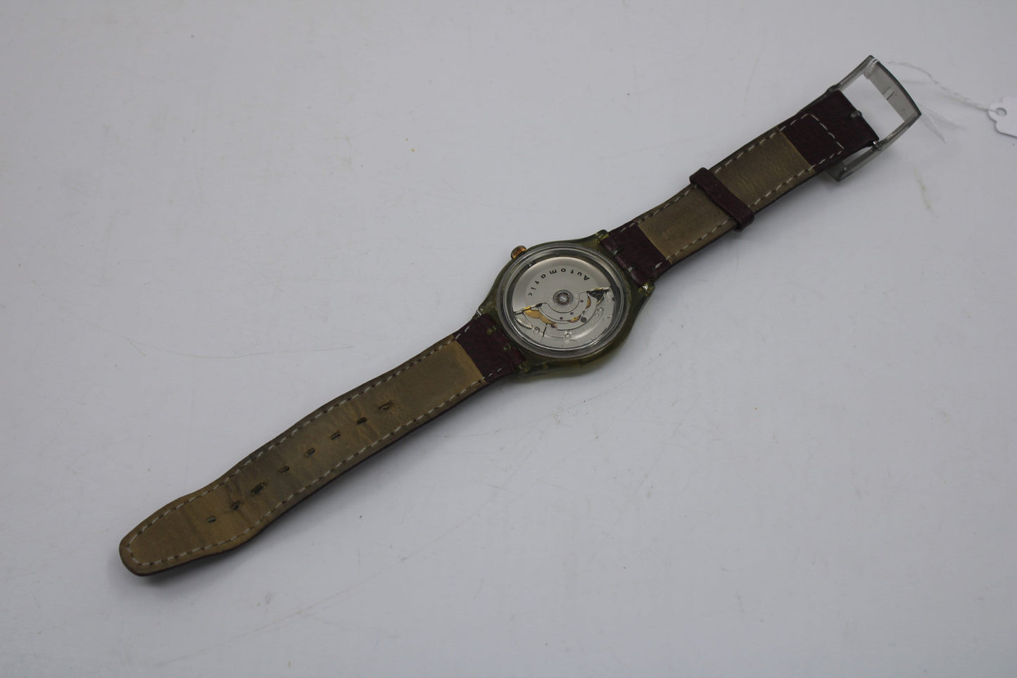 1991 'Rubin' Vintage Gents Automatic Swatch SAM100, NO box, good, but much used condition, with the original strap