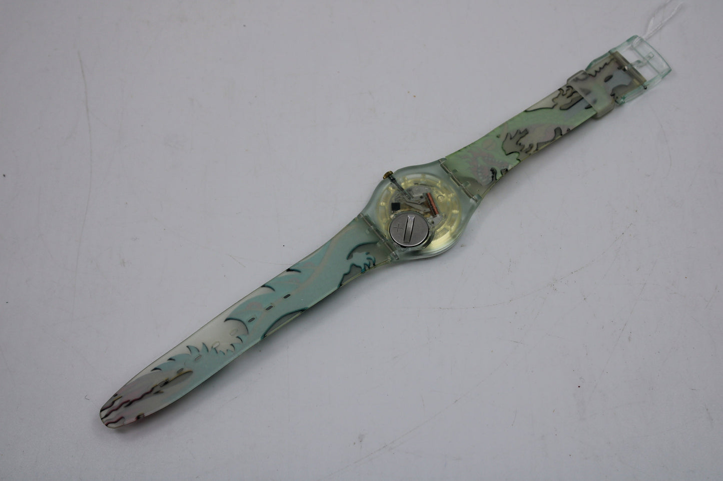 1995, Vintage Gents Swatch, 'Green Dragon', GG135, NO box, in a NEW Old STOCK, Unused Condition, 100% working