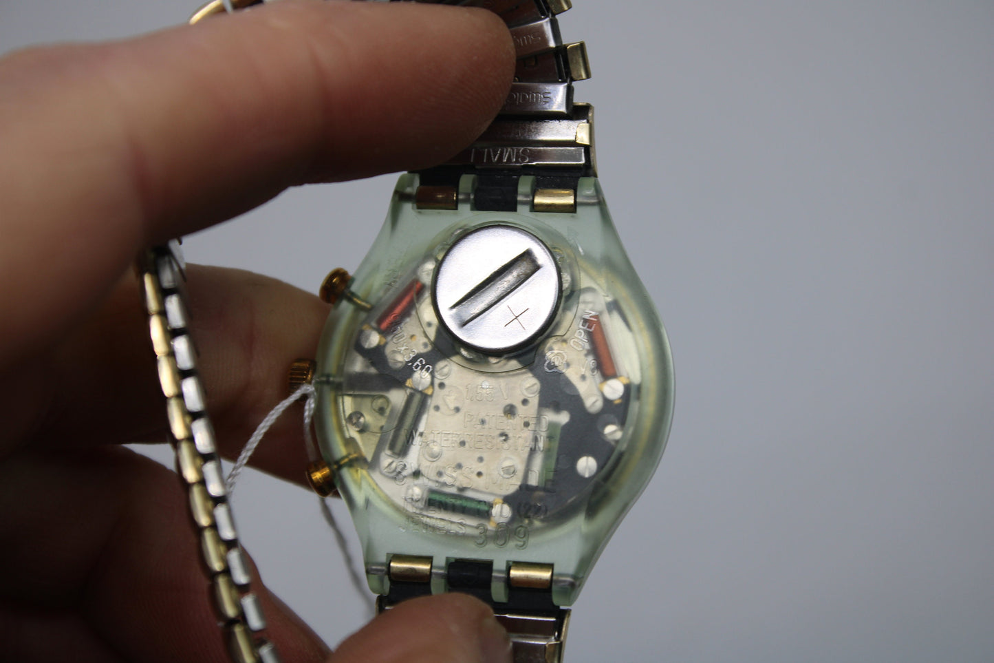 1993 'Golden Globe' vintage Gents Chrono Swatch SCG100/101, Near Mint Condition, working 100%