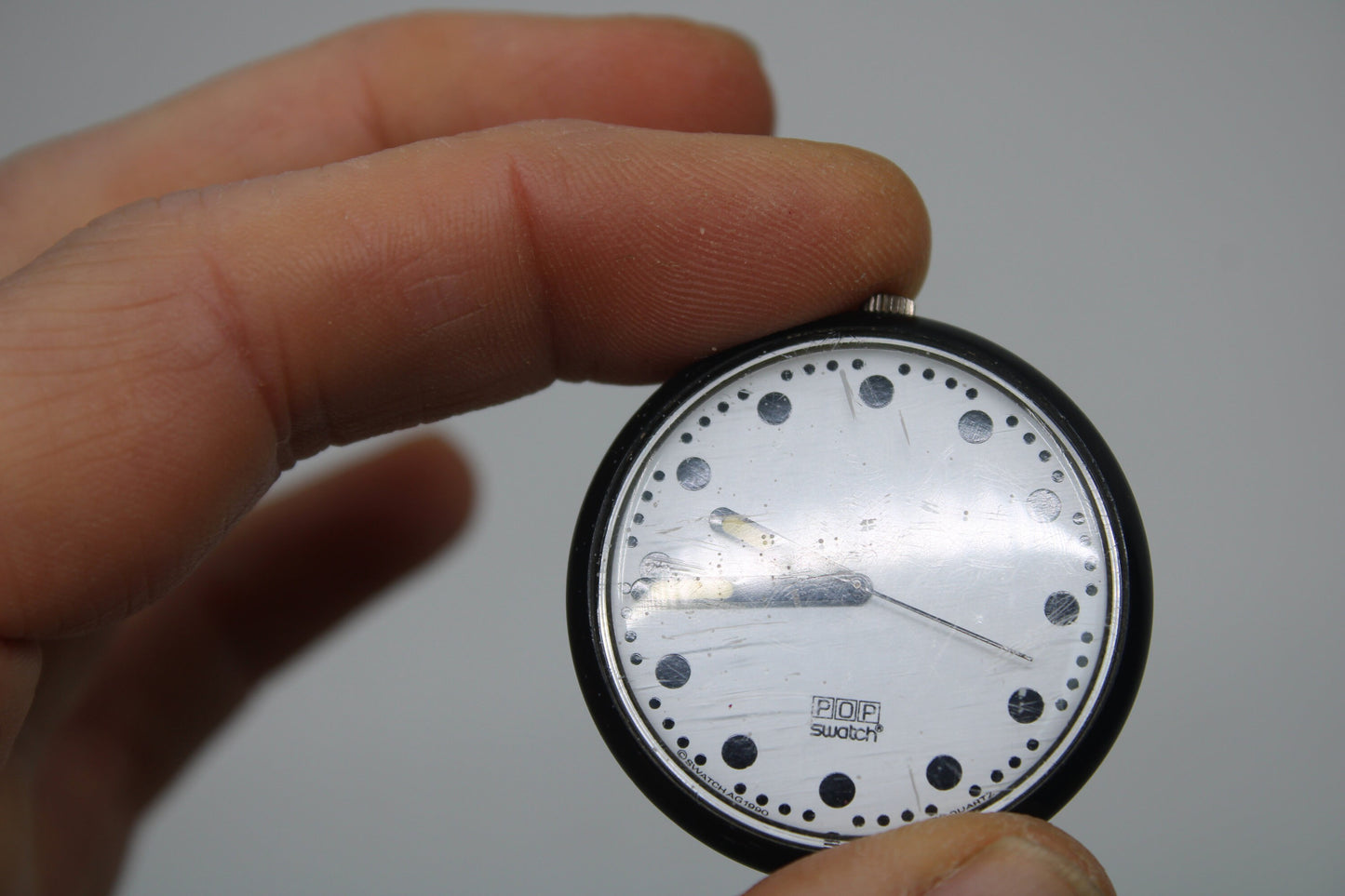 Swatch, PopSwatch, 1990, 'Djellabah', PWB146, nice used condition, NO ring and NO strap