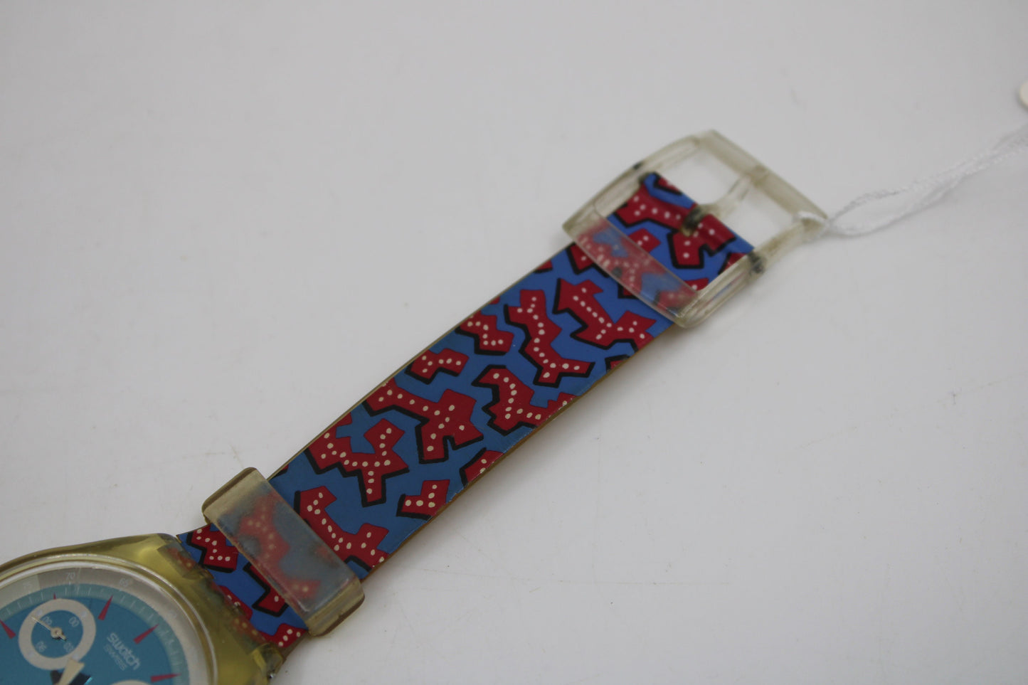 1993 'Wild Card' vintage Gents Chrono Swatch SCK100, Good, Used Condition, with the original strap