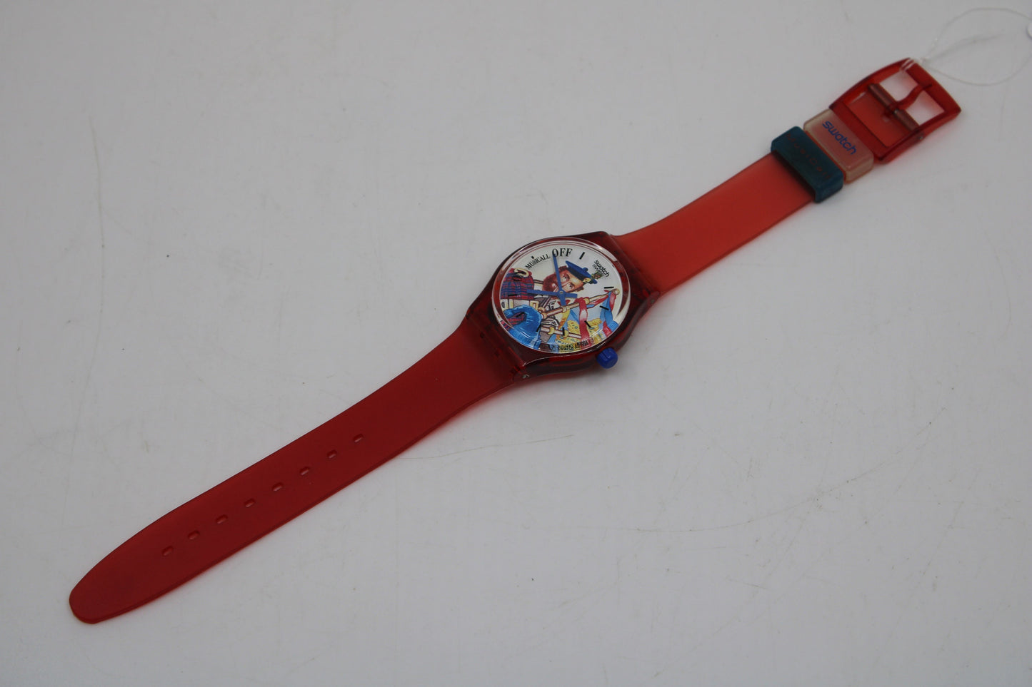 1995 Vintage Musicall Gents Swatch 'Dudelsack' SLR101, in MINT condition, clock working 100%, non-original strap