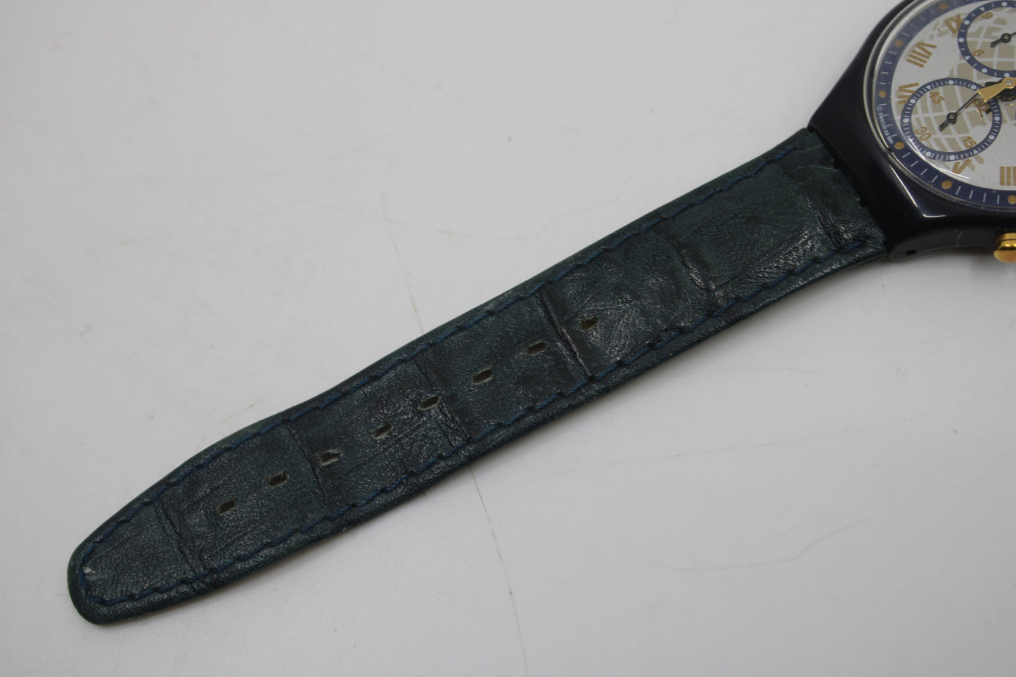1992 Vintage Swatch Chrono 'Timeless' SCN104, in a used condition, working 100%, NON-original strap