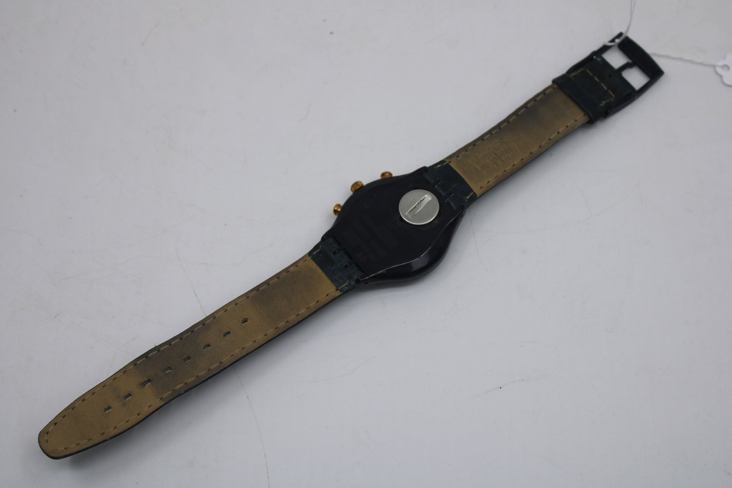 1992 Vintage Swatch Chrono 'Timeless' SCN104, in a used condition, working 100%, NON-original strap