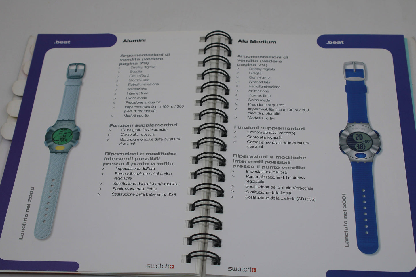 Very rare Italian Swatch resellers handbook, not available to the public