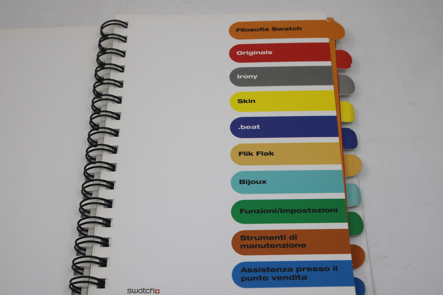 Very rare Italian Swatch resellers handbook, not available to the public