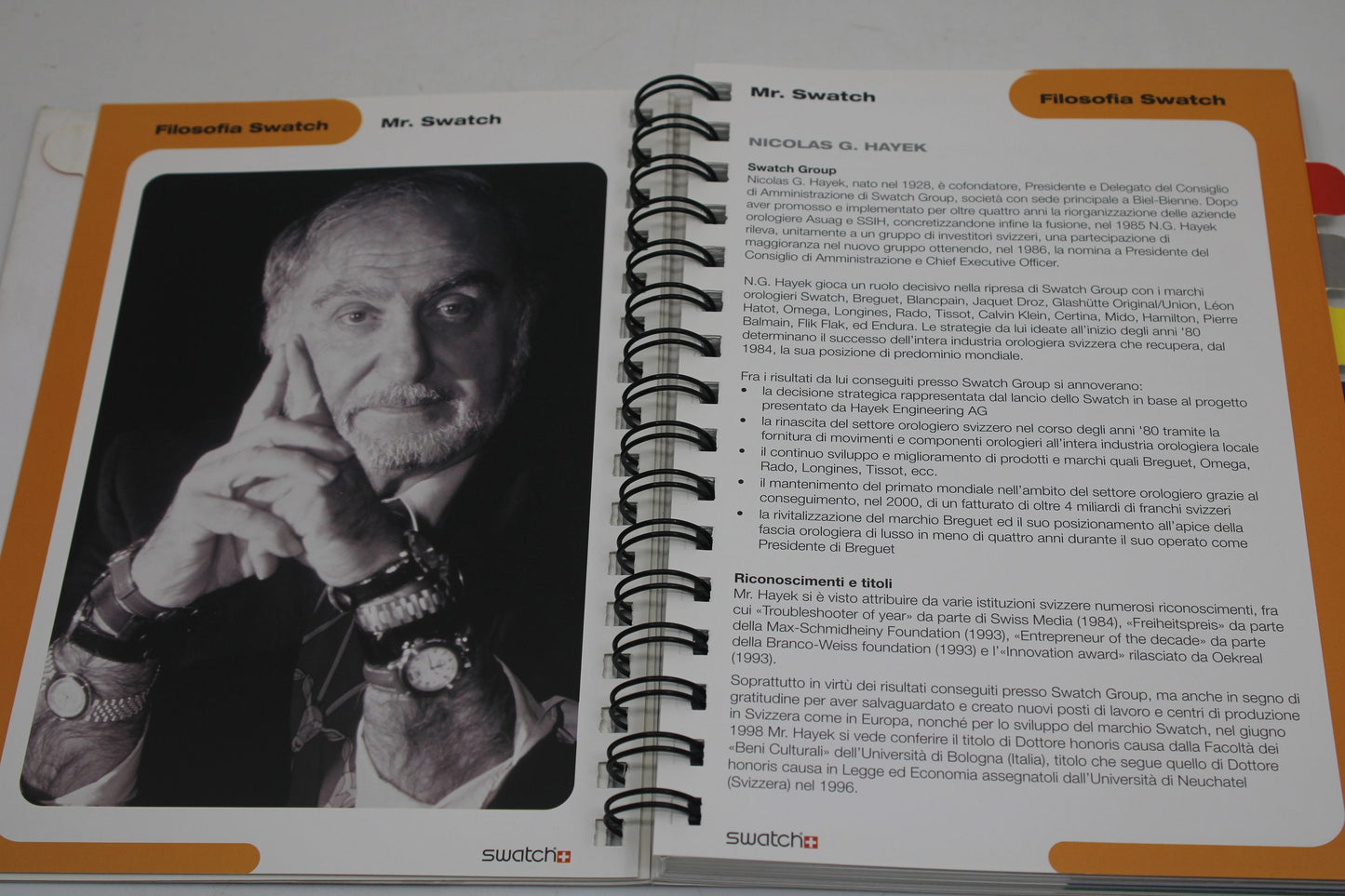 Very rare Italian Swatch resellers handbook, not available to the public