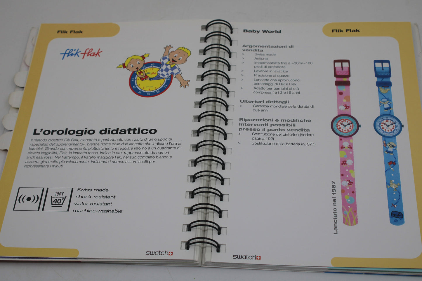 Very rare Italian Swatch resellers handbook, not available to the public
