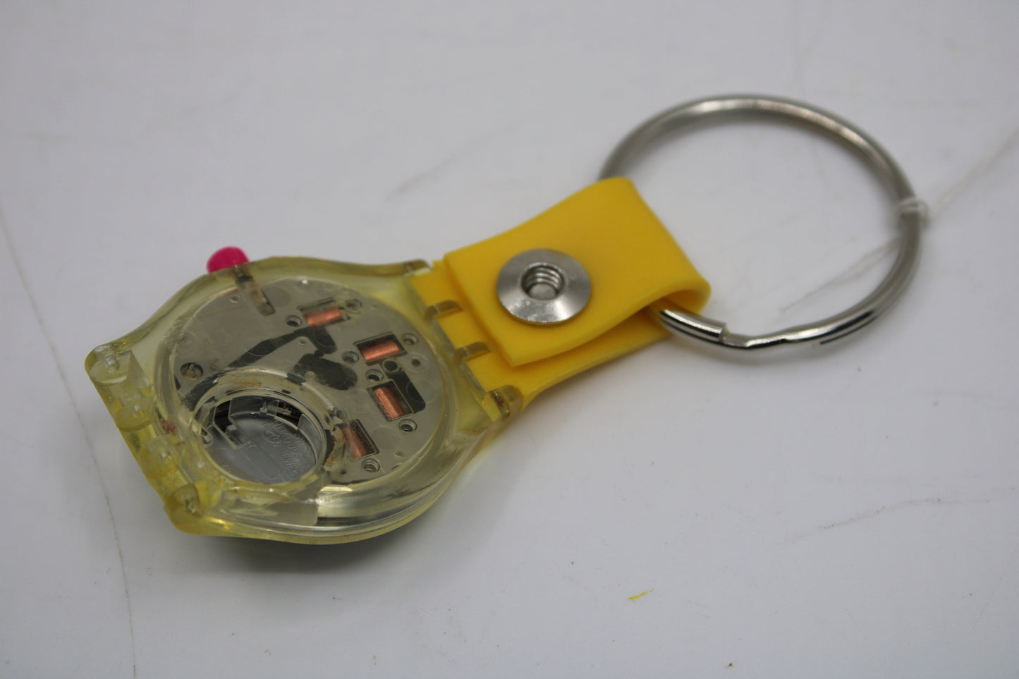 Unique, Vintage Swatch Keychain, SSK105, 1993, 'Andale', made from recycled, NON-working Gents Swatch watch