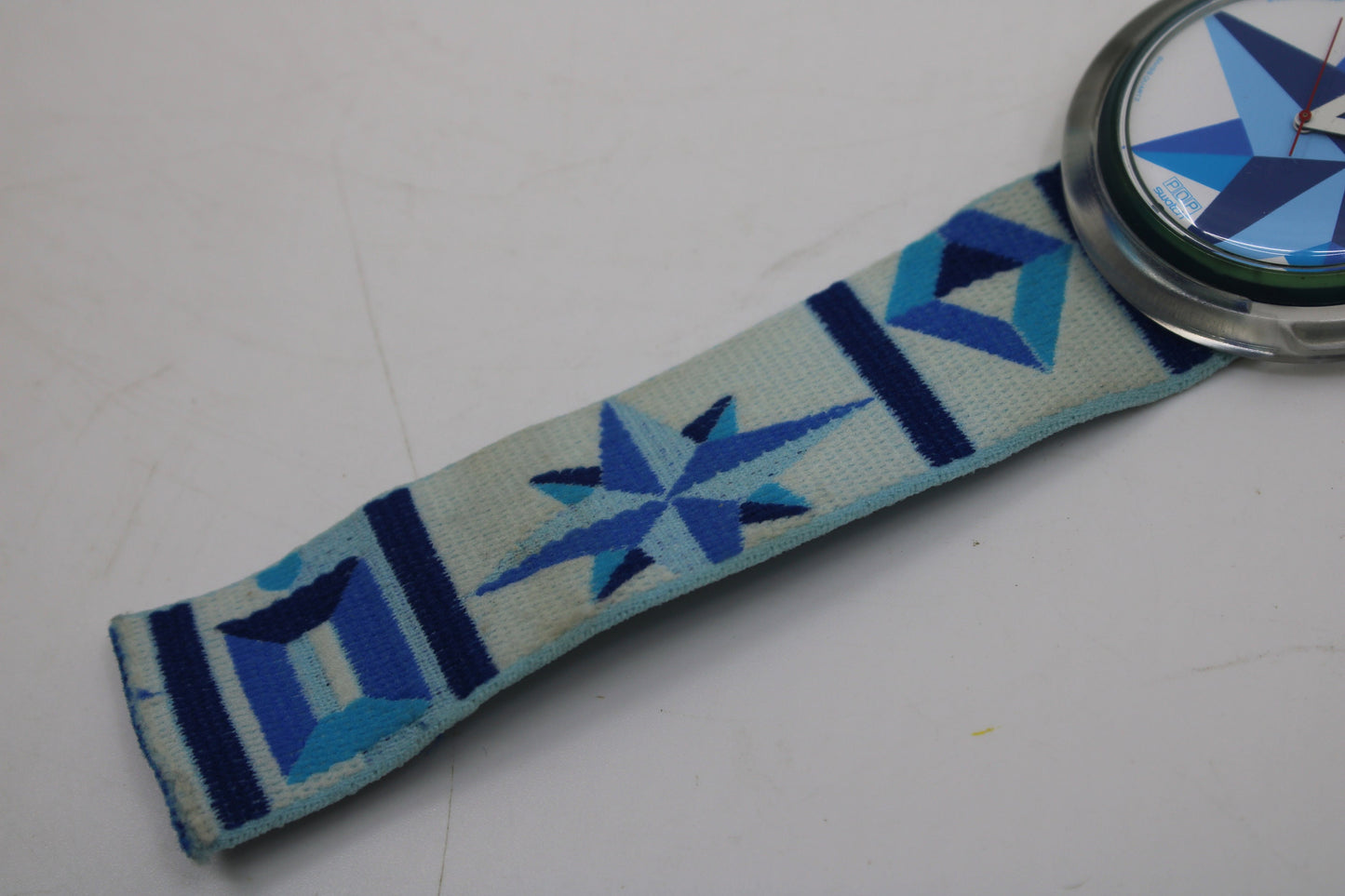 Vintage 1990 PWN100 Pop Swatch, 'Icecapade', VERY nice, used condition, NO box, Working 100%