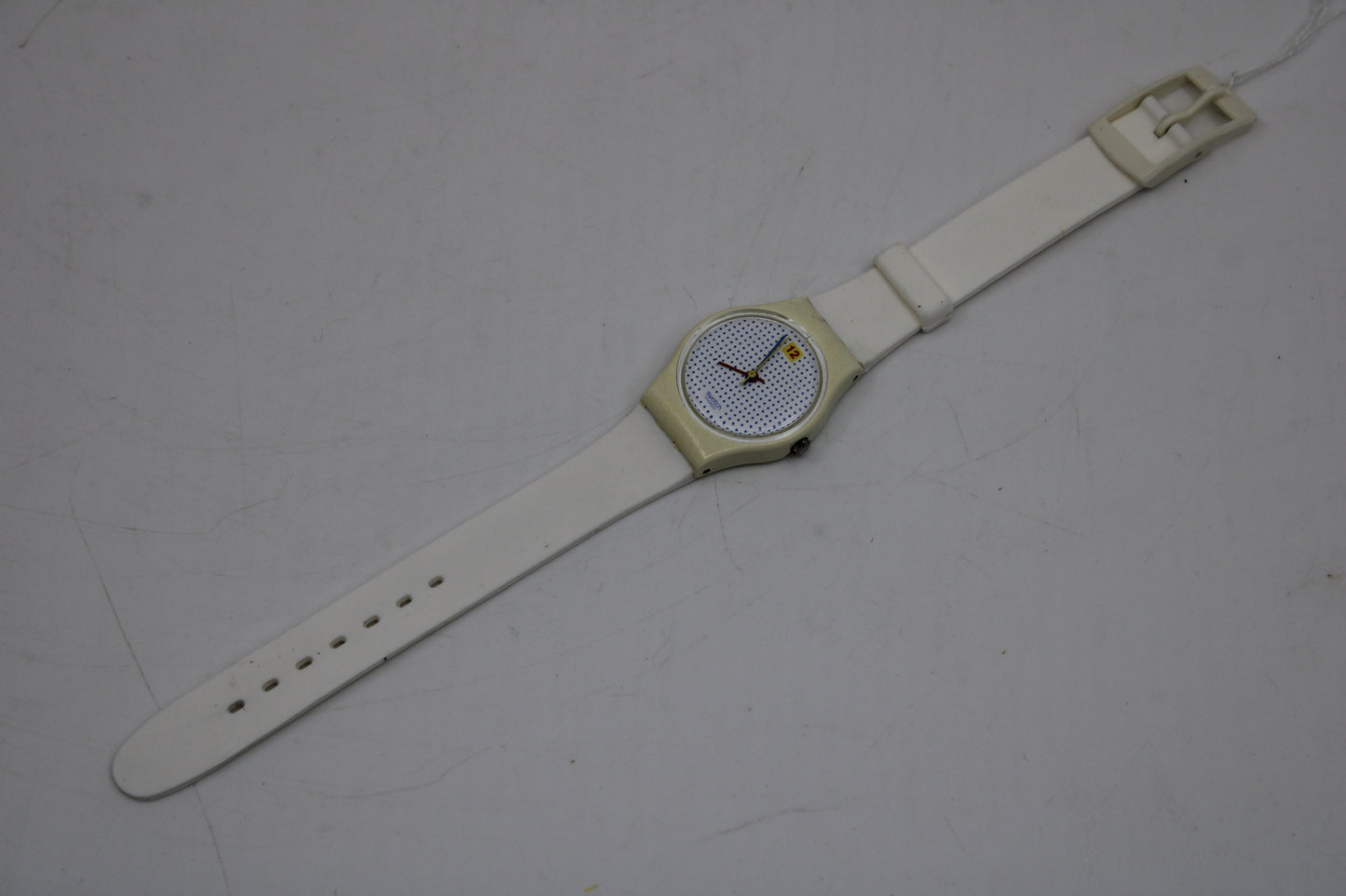 Vintage Swatch, Ladies, 1985, 'Dotted Swiss', LW104, very nice, used condition