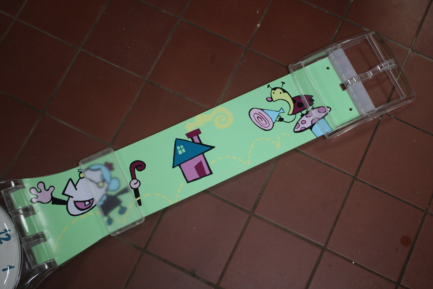 Vintage 2000 Maxi Swatch, 'Happiness', MGP116 unique, working 100%, complete, including strap!