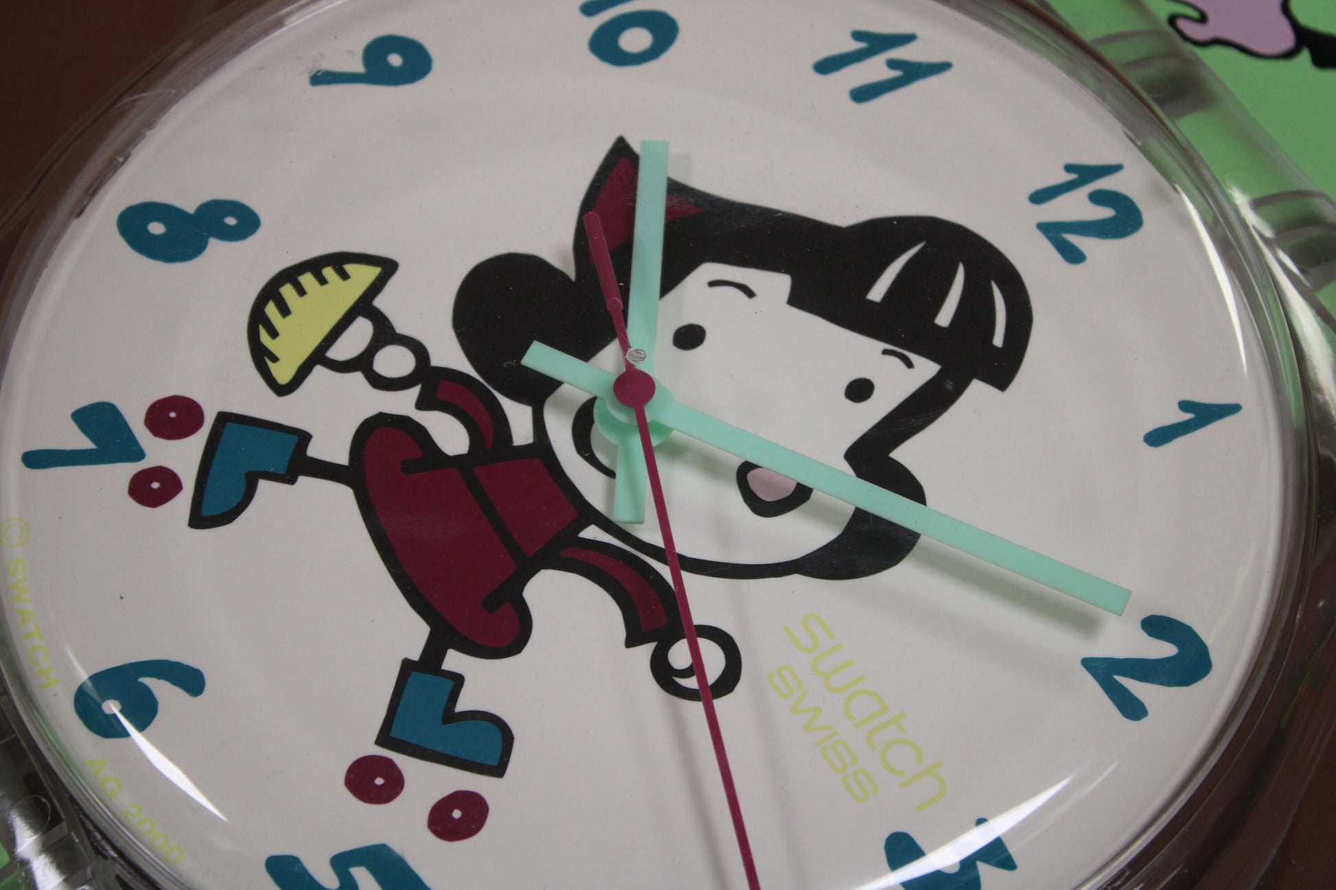 Vintage 2000 Maxi Swatch, 'Happiness', MGP116 unique, working 100%, complete, including strap!