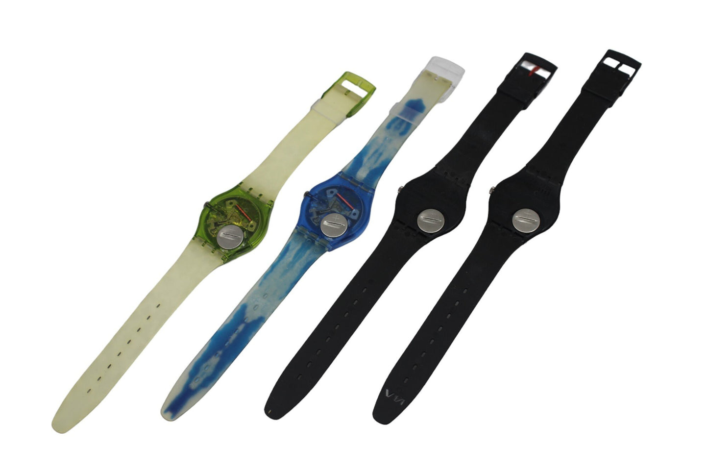 1991 Vintage Gents Swatch SET of 4, 700 yrs Switzerland, new old stock, never worn, working 100%, original strap