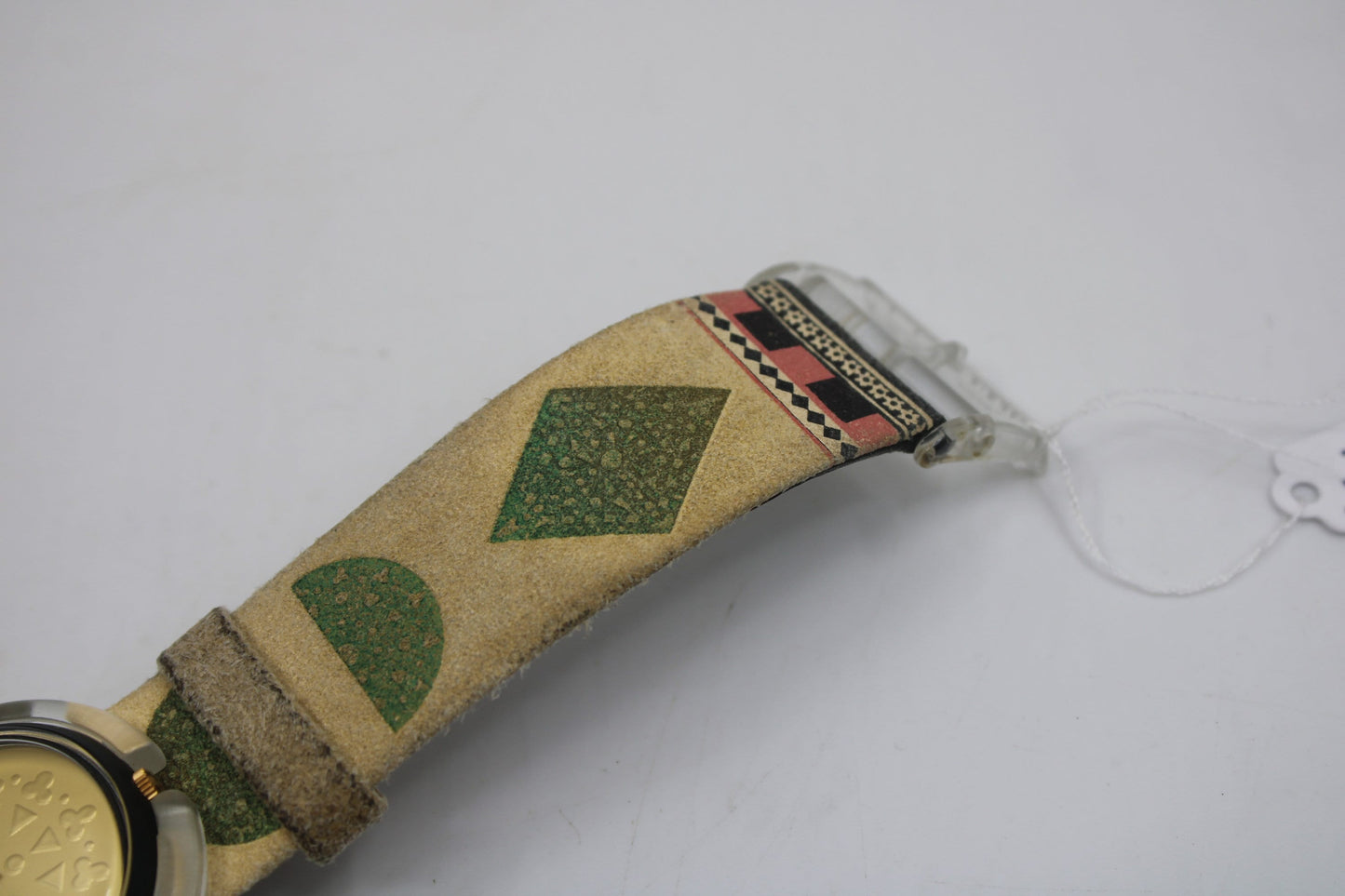 Vintage 1996 PMB104 Pop Swatch, Kishoo, NO box, 100% Working, Beige Strap, Golden Faceplate, very nice, used condition