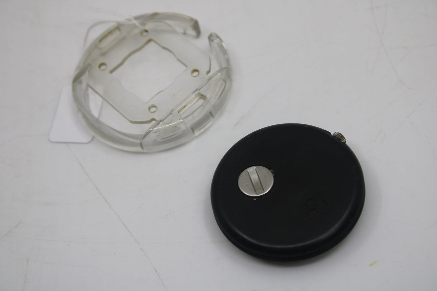 1987, Swatch, PopSwatch, 'Black Dots', BB103, nice, much used condition, NO strap, watch + ring only