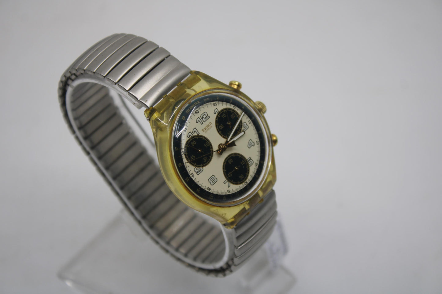 1995 Early 'Business Class' vintage Gents Chrono Swatch SCK109, Used Condition, with a new strap