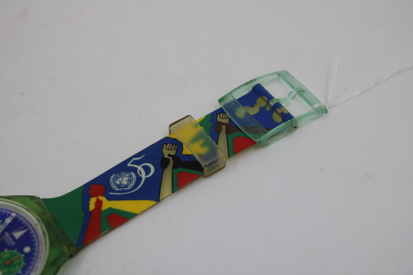 1994 'Unlimited' vintage Gents Chrono Swatch SCZ103, 50 years United Nation, Very Nice Used Condition, with the original strap, working 100%