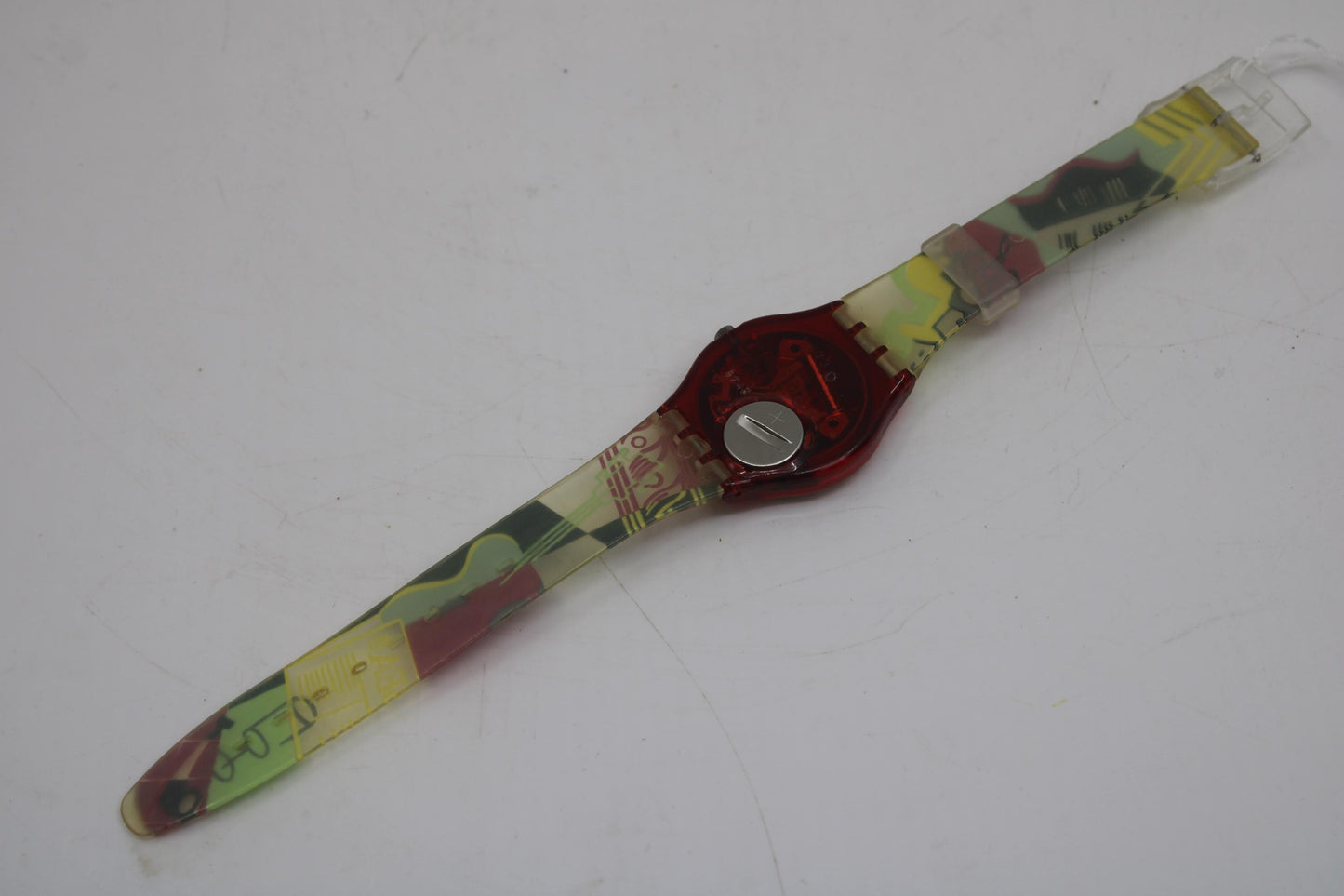 1991, Vintage Gents Swatch, 'Cubistic Rap', GR110, NO Box, Near Mint Condition, Working 100%