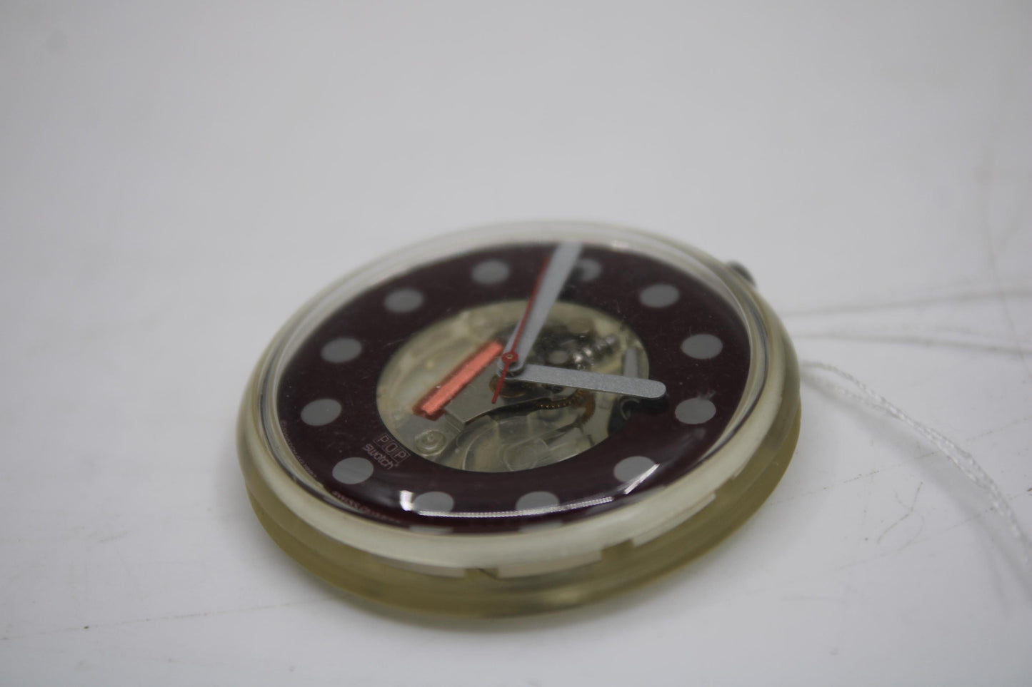 1991, Swatch, PopSwatch, 'Secret Red', PWK142, NO strap and NO popring, working 100%, BRANDNEW, Never Worn