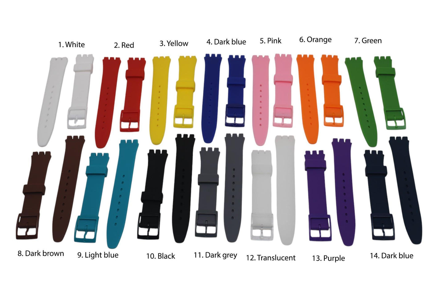 17mm silicone strap