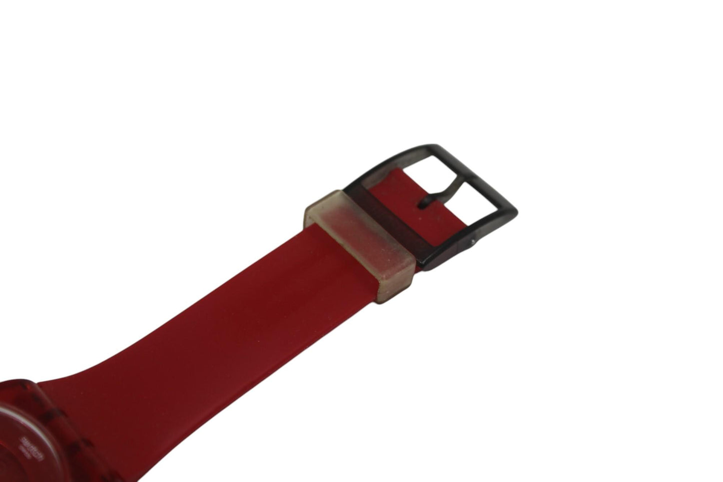 Swatch Watch New Gent 'Red Lacquered' SUOR101, Optional Guard, Working 100% Nice, Used Condition