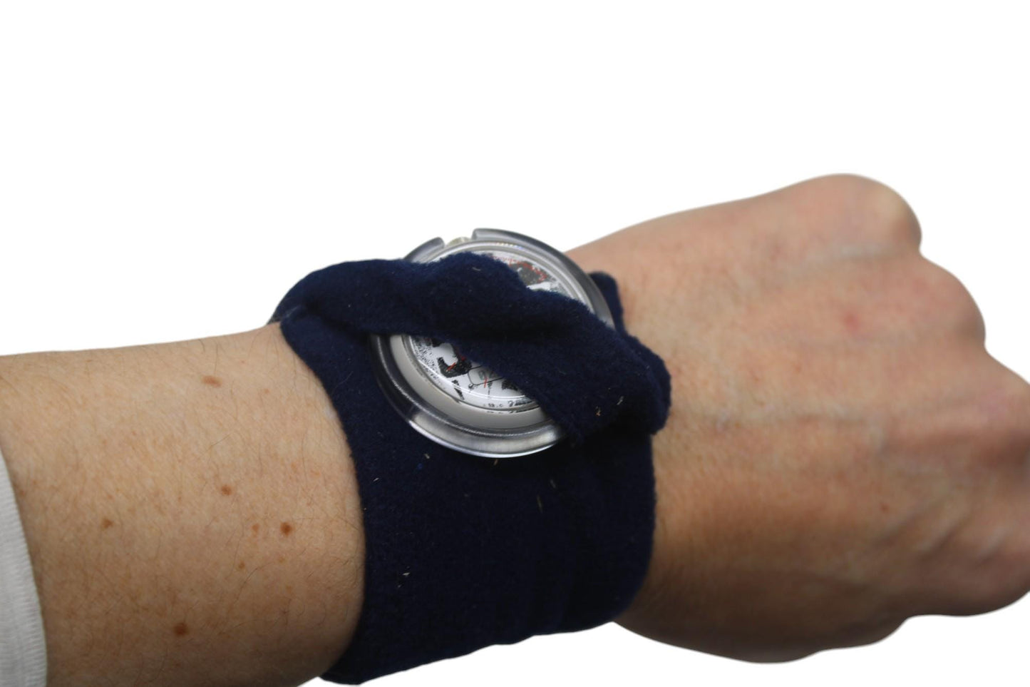 UNWORN Pop Swatch Strap + Ring, 'Fliegen Filz' Large, PMN113, PopSwatch, very rare