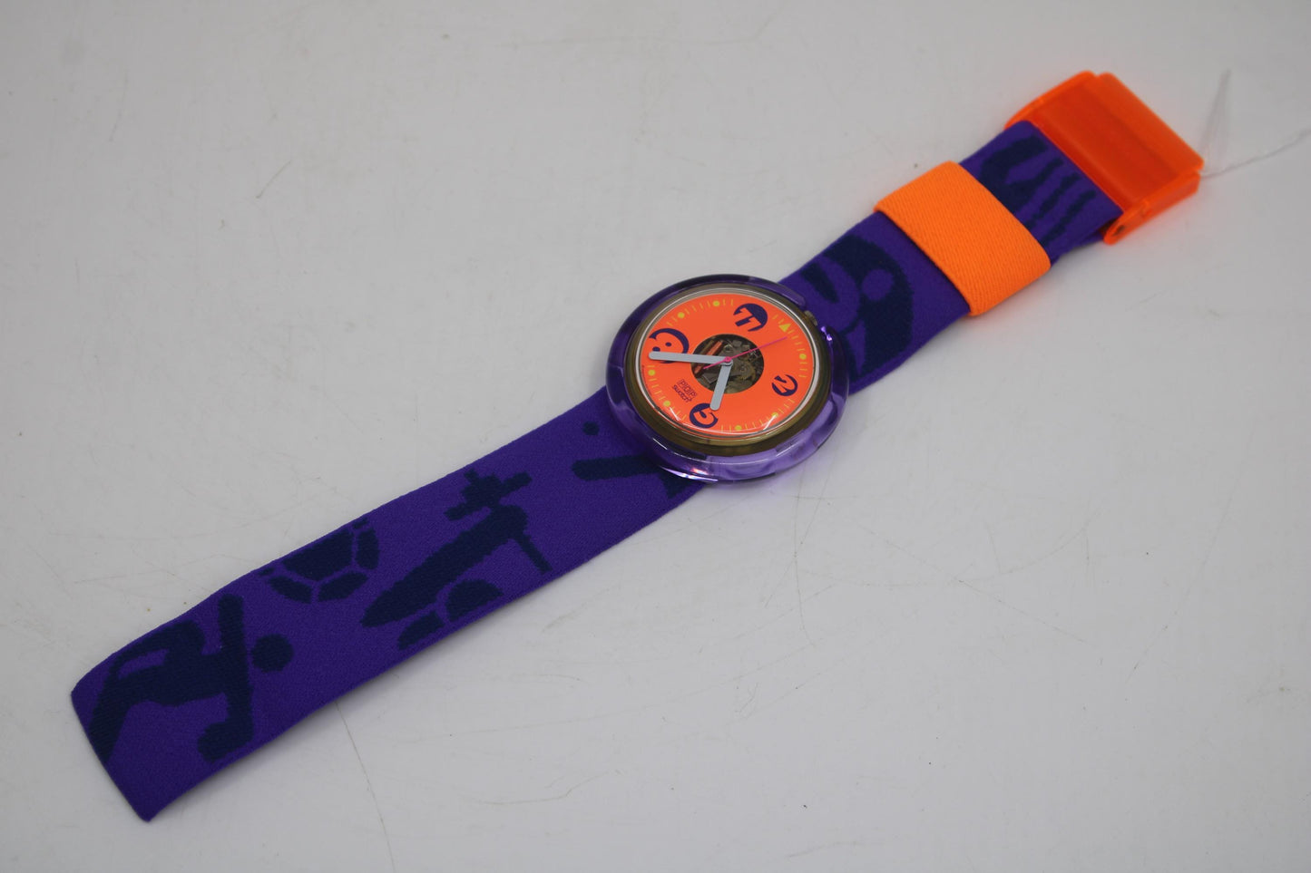 Vintage 1992 PWK162 Pop Swatch, Fitness Club, Mint Condition, Working 100%