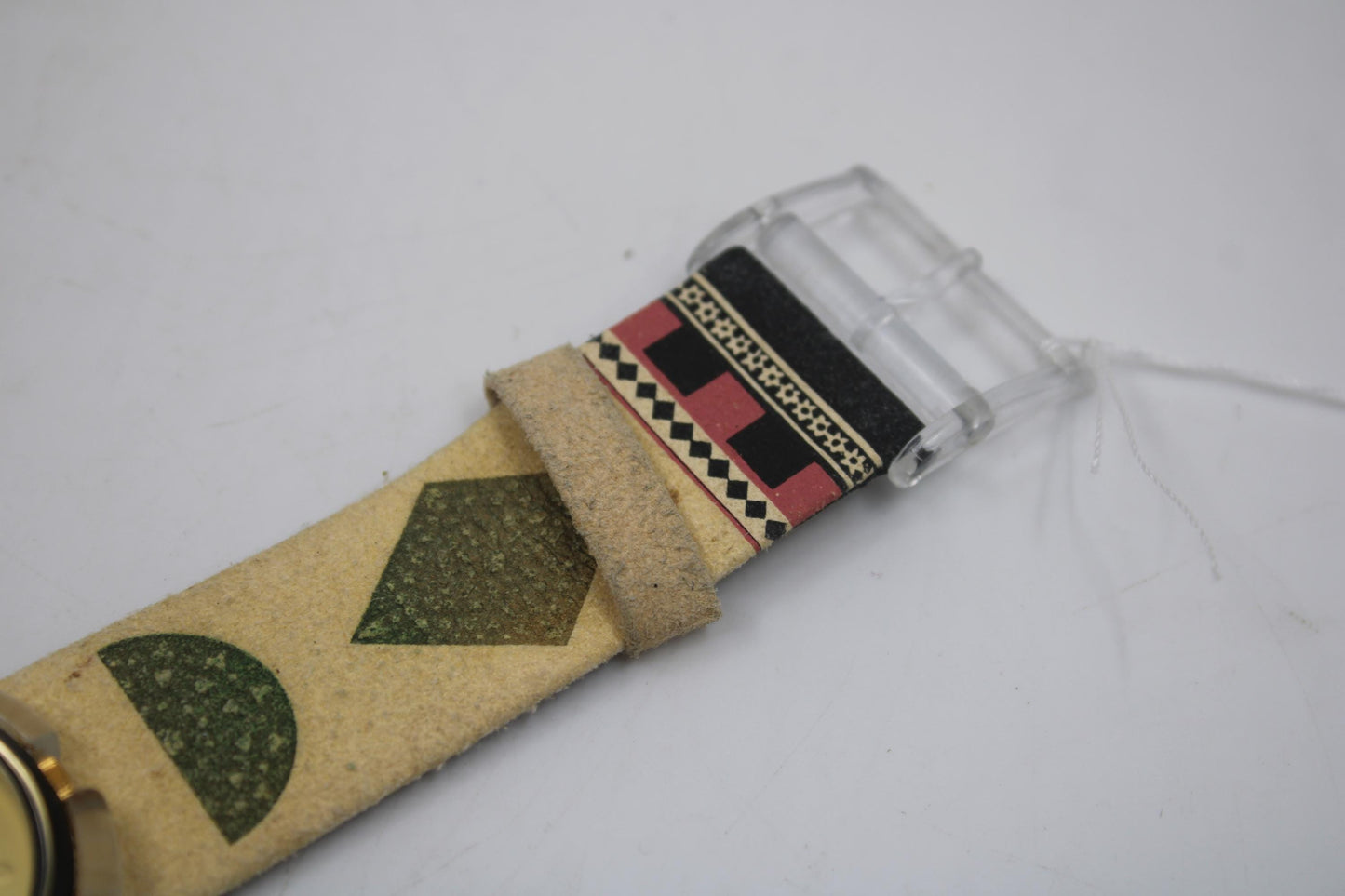 Vintage 1996 PMB104 Pop Swatch, Kishoo, NO box, 100% Working, Beige Strap, Golden Faceplate, near mint condition