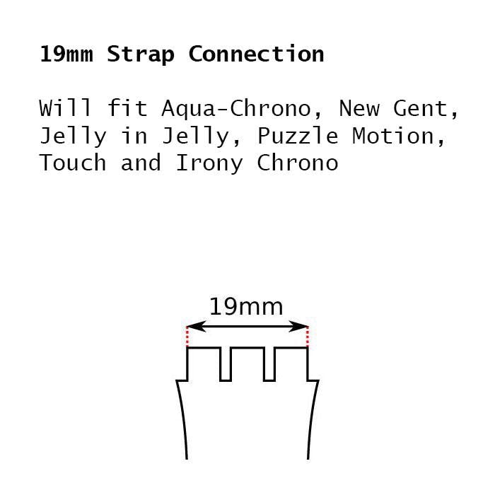 19mm Silicone strap for Swatch New Gents 41mm and others, choice of color