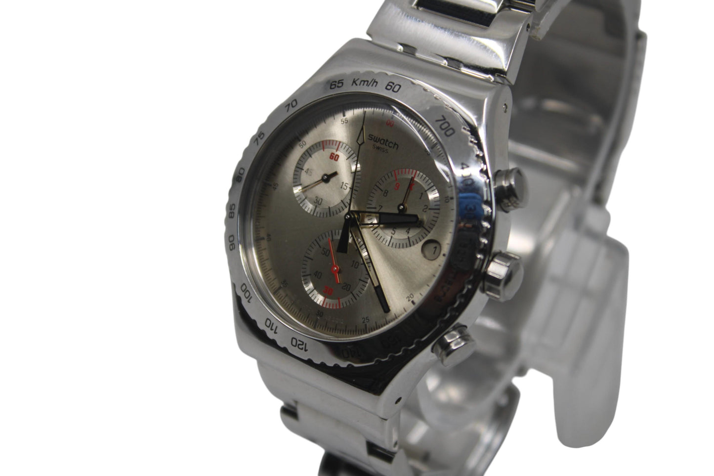 yvS405GC Silverish Too Irony Chrono Swatch