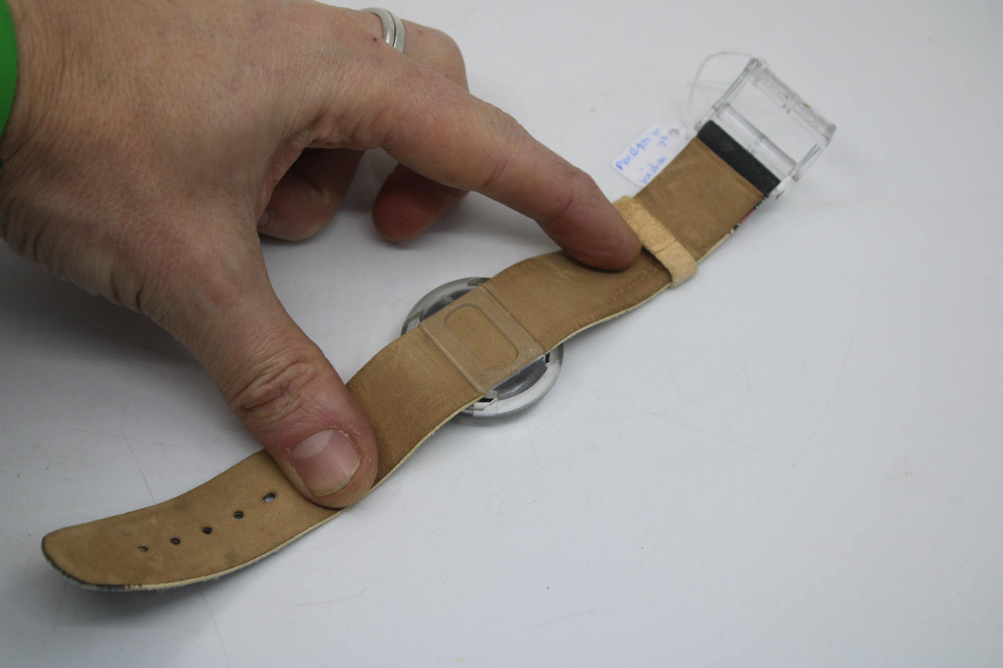 Vintage 1996 PMB104 Pop Swatch, Kishoo, NO box, 100% Working, Beige Strap, Golden Faceplate, near mint condition