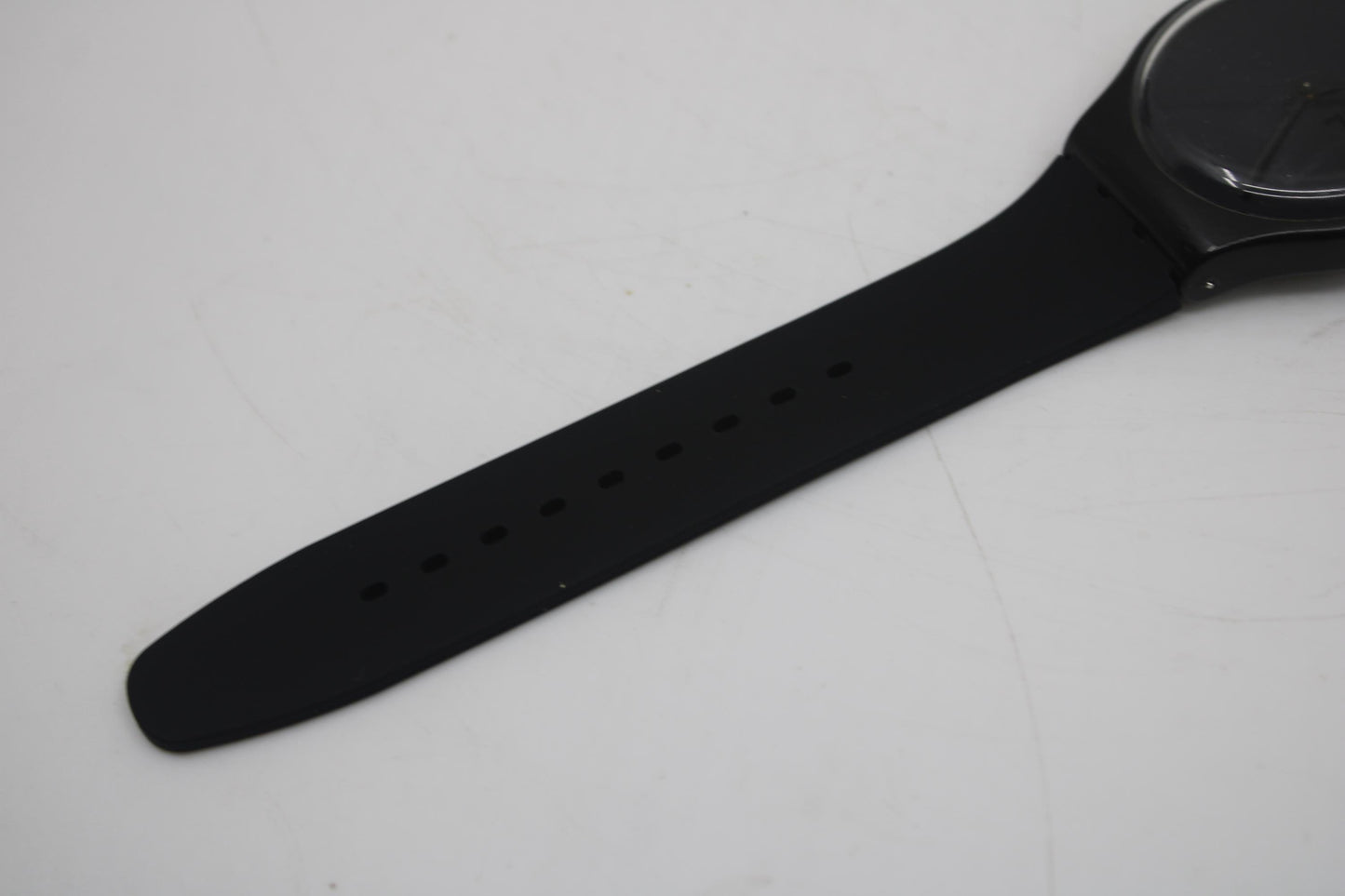 Swatch Watch 41mm New Gent 'Black Rebel' SUOB702, Silicone strap, Working 100% Nice, Used Condition