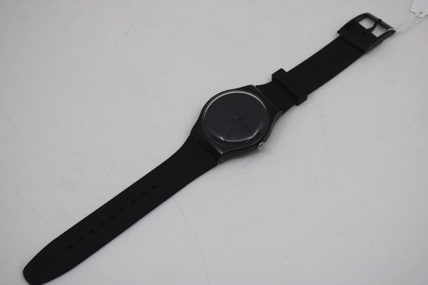 Swatch Watch 41mm New Gent 'Black Rebel' SUOB702, Silicone strap, Working 100% Nice, Used Condition
