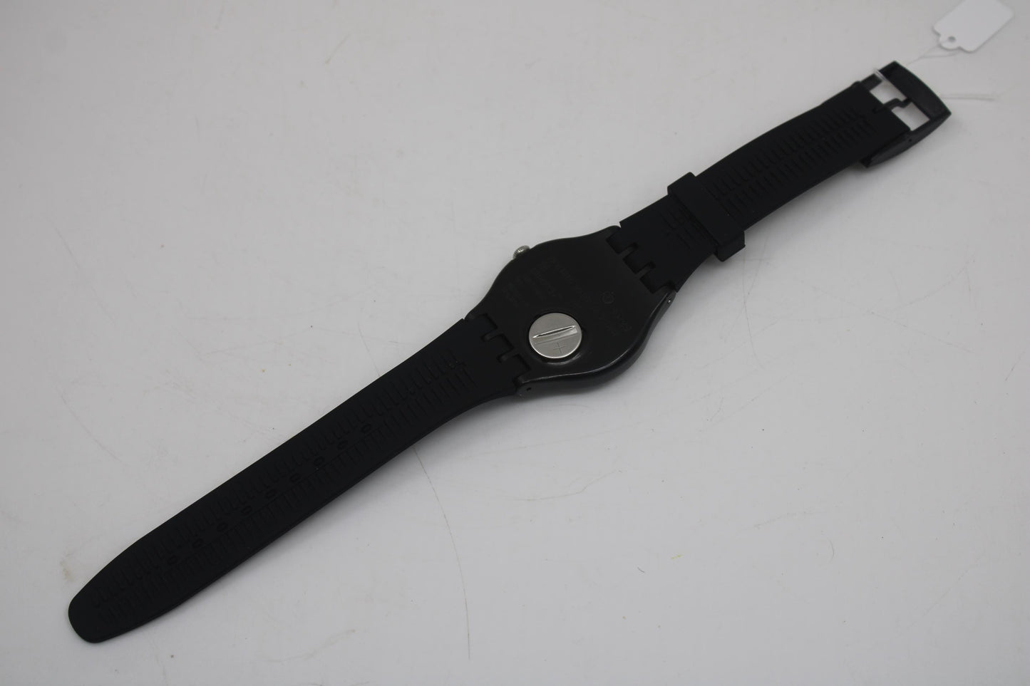 Swatch Watch 41mm New Gent 'Black Rebel' SUOB702, Silicone strap, Working 100% Nice, Used Condition